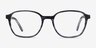 Efficient Black Striped AcetateEyeglass Frames from EyeBuyDirect, Front View