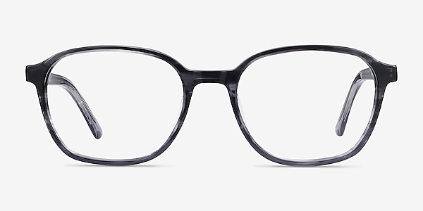 Efficient Black Striped Acétate Montures de lunettes de vue