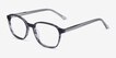 Efficient Black Striped AcetateEyeglass Frames from EyeBuyDirect, Angle View