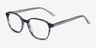 Efficient Black Striped AcetateEyeglass Frames from EyeBuyDirect, Angle View