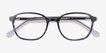 Efficient Black Striped AcetateEyeglass Frames from EyeBuyDirect, Closed View
