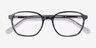 Efficient Black Striped AcetateEyeglass Frames from EyeBuyDirect, Closed View