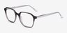 Glib Black Striped AcétateMontures de lunettes de vue d'EyeBuyDirect, Vue d'Angle