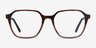 Glib Brown Striped AcétateMontures de lunettes de vue d'EyeBuyDirect, Vue de Face