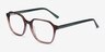 Glib Brown Striped AcétateMontures de lunettes de vue d'EyeBuyDirect, Vue d'Angle