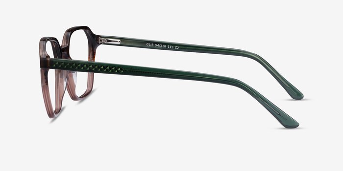 Glib Brown Striped Acétate Montures de lunettes de vue d'EyeBuyDirect