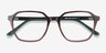 Glib Brown Striped AcétateMontures de lunettes de vue d'EyeBuyDirect, Vue Rapprochée