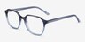 Glib Blue Striped AcetateEyeglass Frames from EyeBuyDirect, Angle View