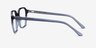 Glib Blue Striped AcetateEyeglass Frames from EyeBuyDirect, Side View