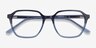 Glib Blue Striped AcetateEyeglass Frames from EyeBuyDirect, Closed View