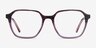 Glib Purple Striped AcetateEyeglass Frames from EyeBuyDirect, Front View