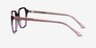 Glib Purple Striped AcetateEyeglass Frames from EyeBuyDirect, Side View