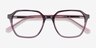 Glib Purple Striped AcetateEyeglass Frames from EyeBuyDirect, Closed View