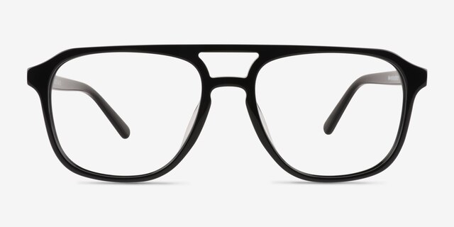 Effect Noir AcétateMontures de lunettes de vue d'EyeBuyDirect, Vue de Face