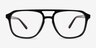 Effect Noir AcétateMontures de lunettes de vue d'EyeBuyDirect, Vue de Face