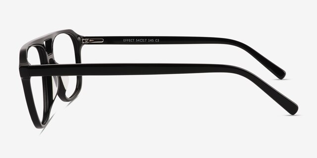 Effect Noir AcétateMontures de lunettes de vue d'EyeBuyDirect, Vue de Côté