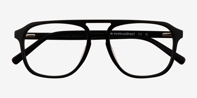 Effect Noir AcétateMontures de lunettes de vue d'EyeBuyDirect, Vue Rapprochée
