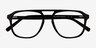 Effect Noir AcétateMontures de lunettes de vue d'EyeBuyDirect, Vue Rapprochée