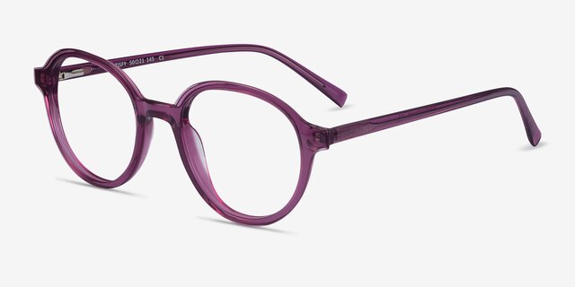 Satisfy Cassis AcetateEyeglass Frames from EyeBuyDirect, Angle View