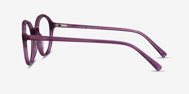 Satisfy Cassis AcetateEyeglass Frames from EyeBuyDirect, Side View