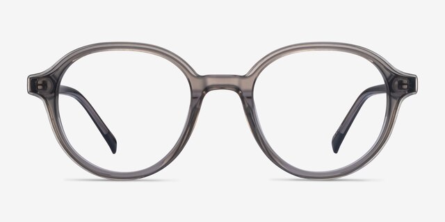 Satisfy Clear Gray AcetateEyeglass Frames from EyeBuyDirect, Front View