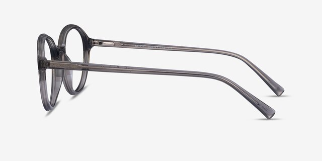 Satisfy Clear Gray AcetateEyeglass Frames from EyeBuyDirect, Side View