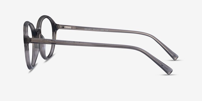 Satisfy Clear Gray Acetate Eyeglass Frames from EyeBuyDirect