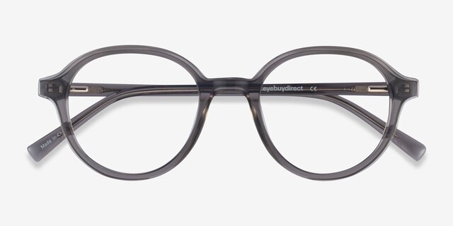 Satisfy Clear Gray AcetateEyeglass Frames from EyeBuyDirect, Closed View