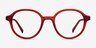 Satisfy Clear Red AcetateEyeglass Frames from EyeBuyDirect, Front View