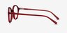 Satisfy Clear Red AcetateEyeglass Frames from EyeBuyDirect, Side View