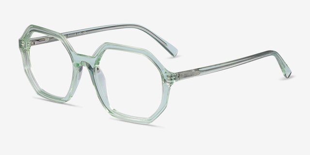 Dream Clear Green AcetateEyeglass Frames from EyeBuyDirect, Angle View