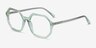 Dream Clear Green AcetateEyeglass Frames from EyeBuyDirect, Angle View