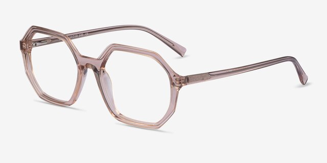 Dream Clear Brown AcétateMontures de lunettes de vue d'EyeBuyDirect, Vue d'Angle