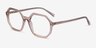 Dream Clear Brown AcétateMontures de lunettes de vue d'EyeBuyDirect, Vue d'Angle