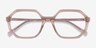 Dream Clear Brown AcétateMontures de lunettes de vue d'EyeBuyDirect, Vue Rapprochée
