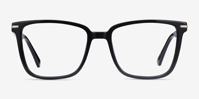 Canvas Black AcetateEyeglass Frames from EyeBuyDirect, Front View