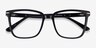 Canvas Black AcetateEyeglass Frames from EyeBuyDirect, Closed View