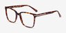 Canvas Tortoise AcetateEyeglass Frames from EyeBuyDirect, Angle View