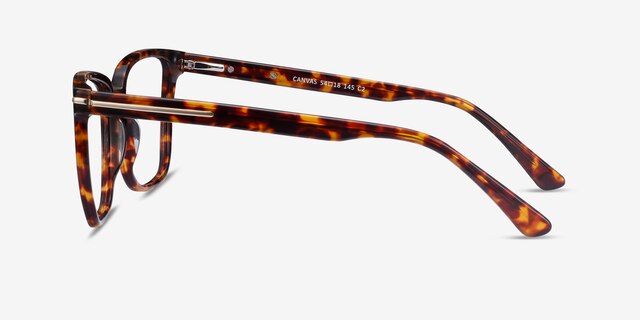 Canvas Tortoise AcetateEyeglass Frames from EyeBuyDirect, Side View