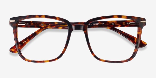 Canvas Tortoise AcetateEyeglass Frames from EyeBuyDirect, Closed View