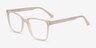 Canvas Beige AcetateEyeglass Frames from EyeBuyDirect, Angle View