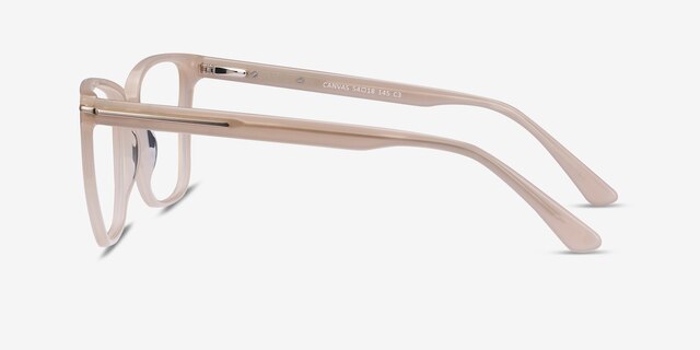 Canvas Beige AcetateEyeglass Frames from EyeBuyDirect, Side View