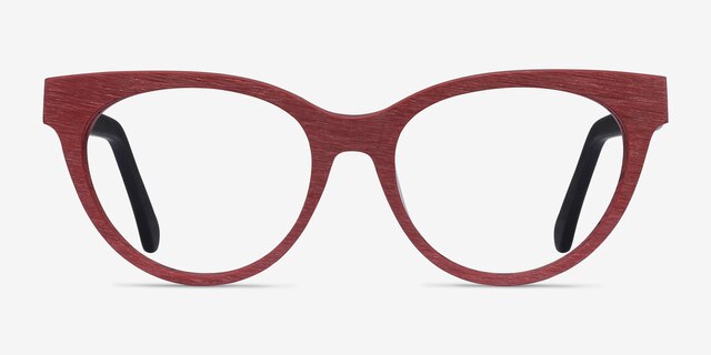 Paula Berry Red AcetateEyeglass Frames from EyeBuyDirect, Front View