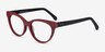 Paula Berry Red AcetateEyeglass Frames from EyeBuyDirect, Angle View