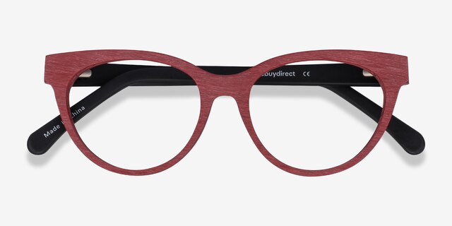 Paula Berry Red AcetateEyeglass Frames from EyeBuyDirect, Closed View
