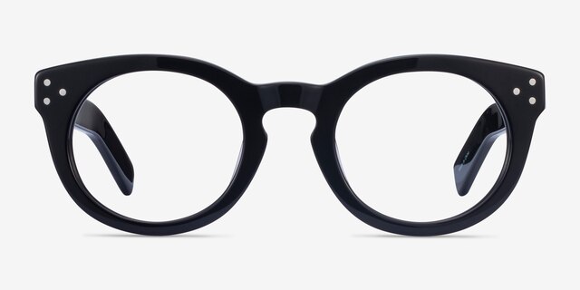 Morla Black AcetateEyeglass Frames from EyeBuyDirect, Front View