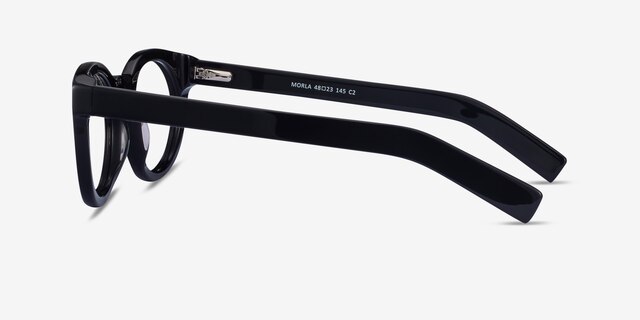 Morla Black AcetateEyeglass Frames from EyeBuyDirect, Side View