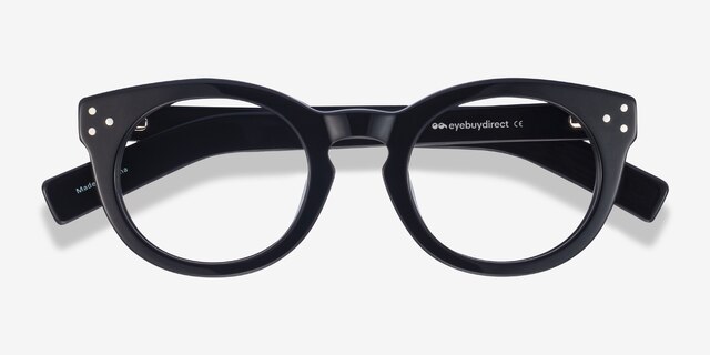 Morla Black AcetateEyeglass Frames from EyeBuyDirect, Closed View
