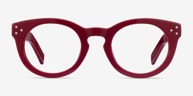 Morla Burgundy AcetateEyeglass Frames from EyeBuyDirect, Front View