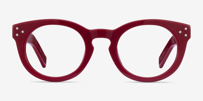 Morla Burgundy Acétate Montures de lunettes de vue d'EyeBuyDirect